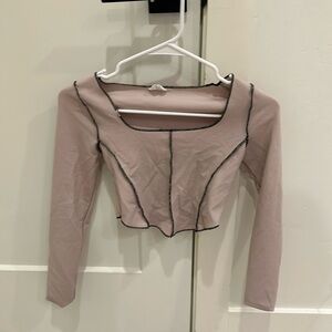 Cute cropped, long sleeve shirt